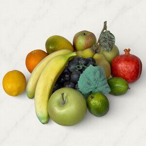 Artificial Fruit Set 14 Piece Faux Fruit Bowl Display Decor